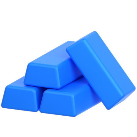 금 벽돌  3D Icon