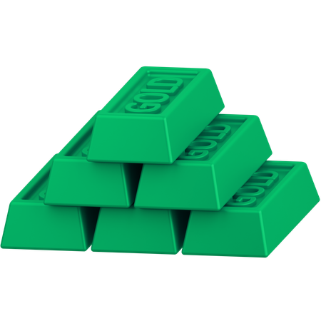 Gold Bricks  3D Icon