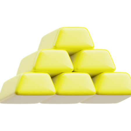 Gold Bricks  3D Icon