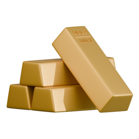 Gold Bricks  3D Icon