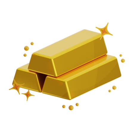 Gold Bricks  3D Icon