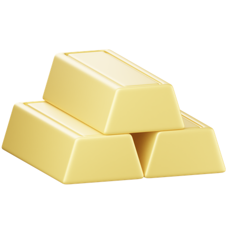 Gold Bricks  3D Icon