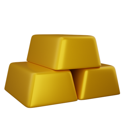 Gold Bricks  3D Icon