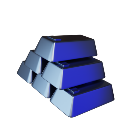 Gold Bricks  3D Icon