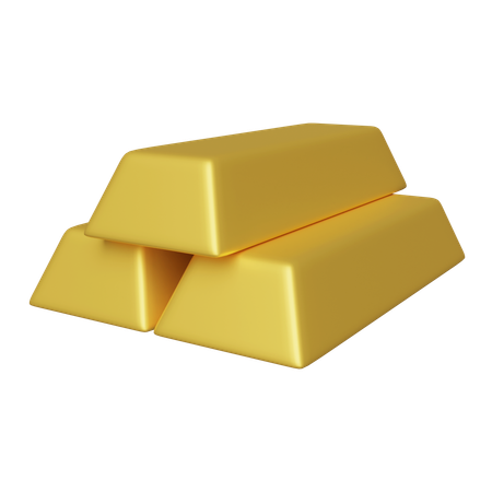 Gold Bricks  3D Icon