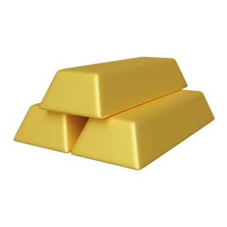 Gold Bricks  3D Icon