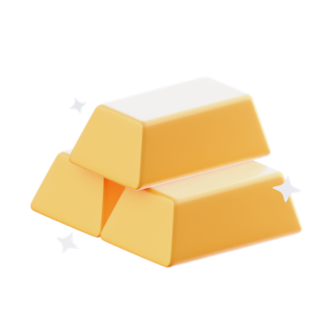 Gold Bricks  3D Icon