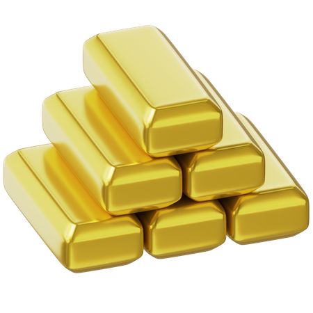 Gold Bricks  3D Icon
