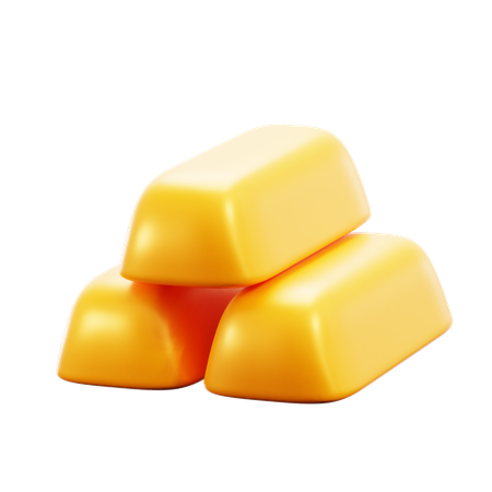 Gold Bricks  3D Icon