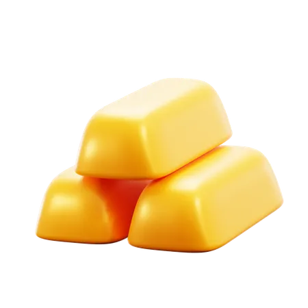 Gold Bricks  3D Icon