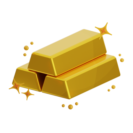 Gold Bricks  3D Icon