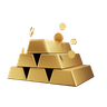3d gold bricks
