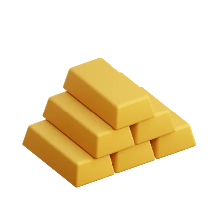 Gold Bricks  3D Illustration