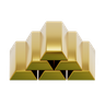 gold bricks 3d logo