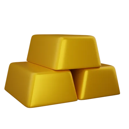 Gold Bundle Modern 3 D Icon Rendered 3D Icon