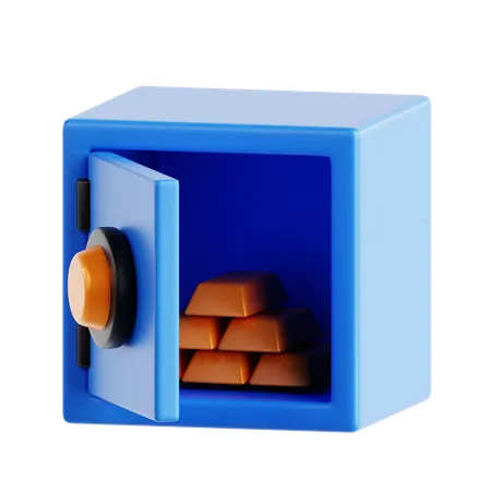 Gold Bricks Locker  3D Icon