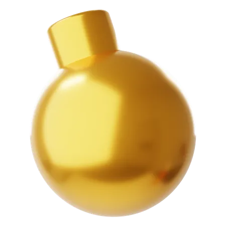 Gold Candy Ball  3D Icon