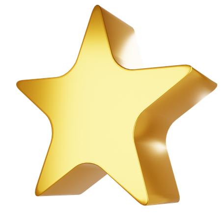 Gold Candy Ball Star  3D Icon