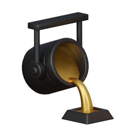 Gold Casting 3 D Icon 3D Icon