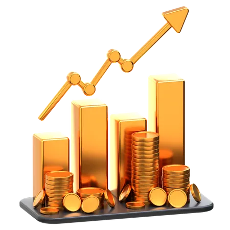 Gold Chart  3D Icon
