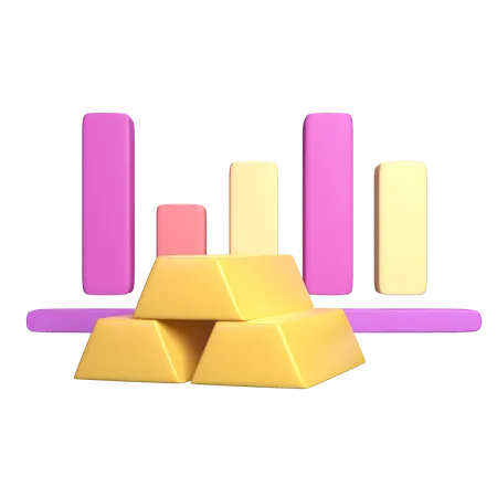 Gold Chart  3D Icon