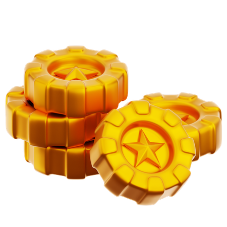 金貨  3D Icon