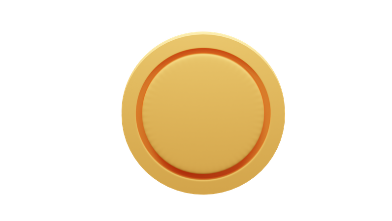 Gold coin  3D Illustration