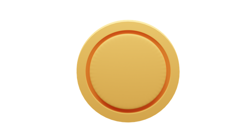 Gold coin 3D Illustration