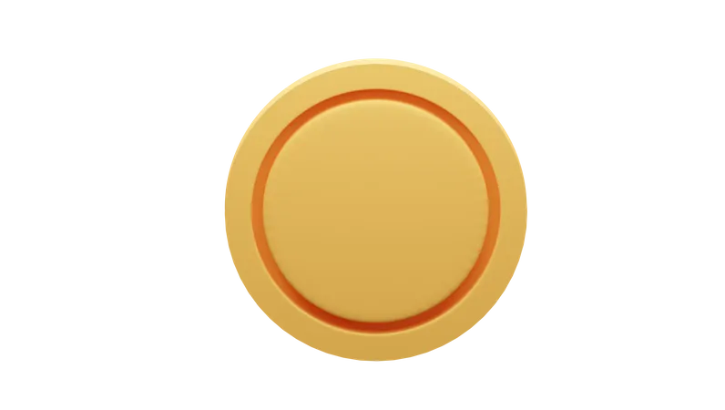 3 D Blank For Gold Coin 3D Illustration