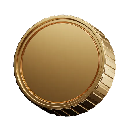 A Smooth Golden Coin For Your Finance Project 3D Illustration