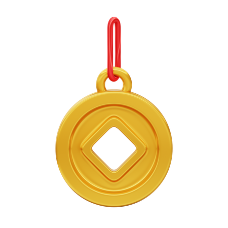 Gold Coin Ornament  3D Icon