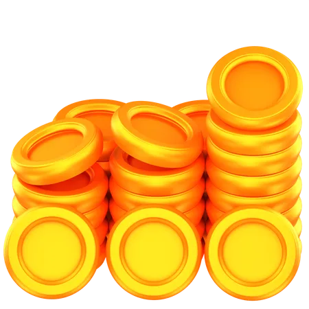 Gold Coin Stack  3D Icon