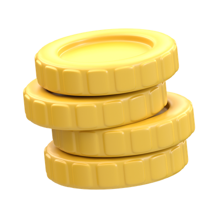 Gold Coin Stack  3D Icon