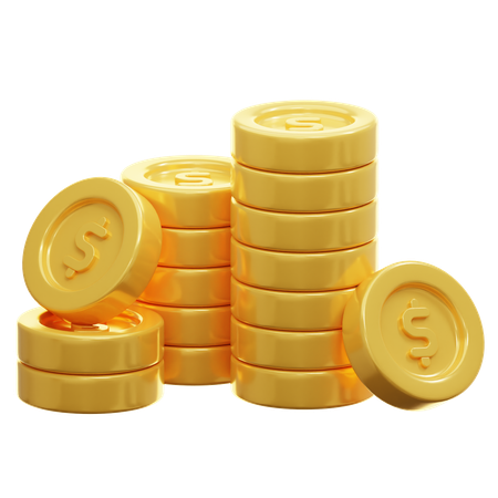 Gold Coins  3D Icon