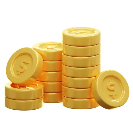 Gold Coins  3D Icon