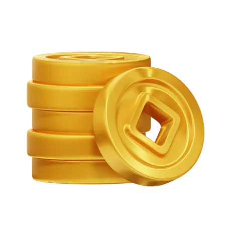 Gold Coins  3D Icon