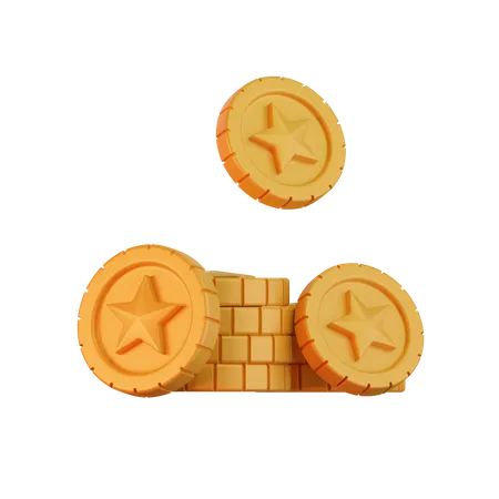 Gold Coins  3D Icon