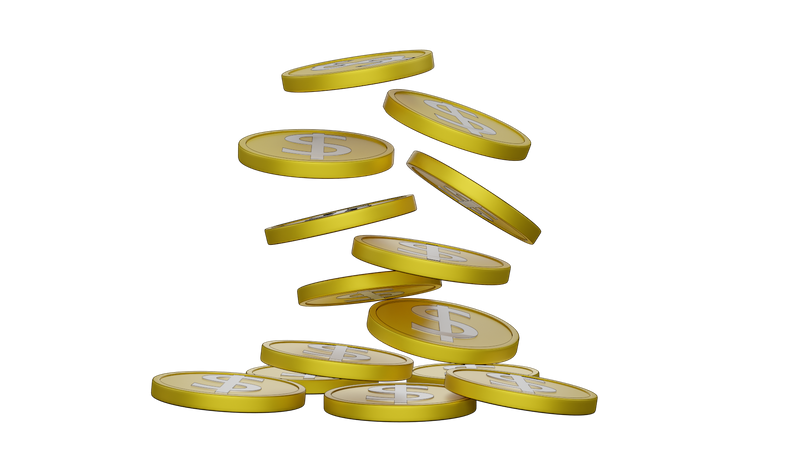 Gold Coins  3D Illustration