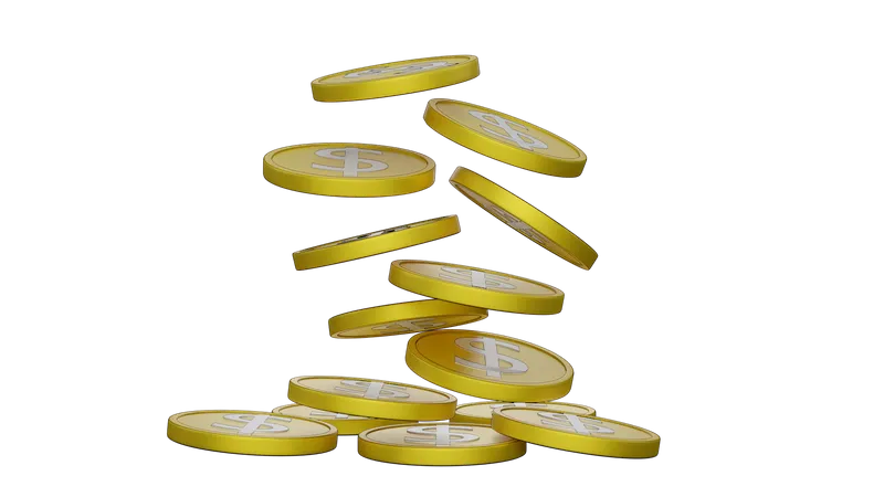 Gold Coins  3D Illustration