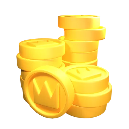 Gold Coins  3D Illustration