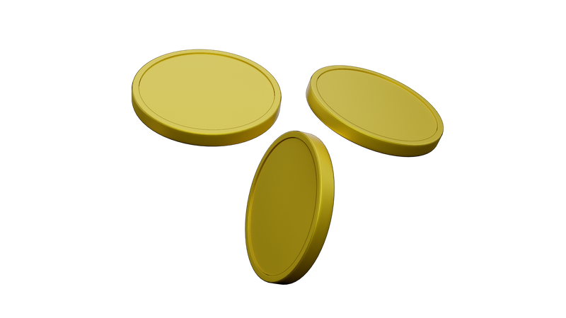 Gold Coins 3D Illustration