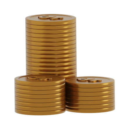 Gold Coins  3D Icon