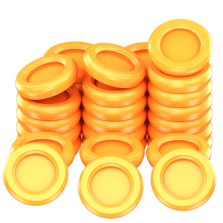 Gold Coins Stack  3D Icon