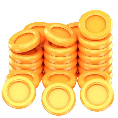 Gold Coins Stack  3D Icon