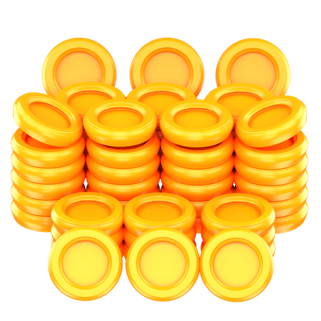 Gold Coins Stack  3D Icon