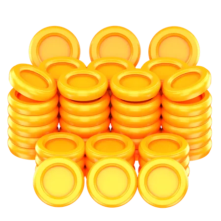 Gold Coins Stack  3D Icon