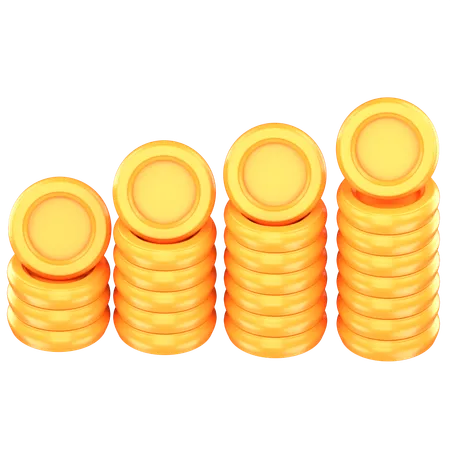 Gold Coins Stack  3D Icon