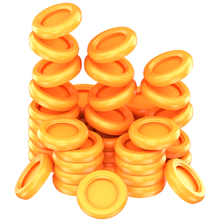 Gold Coins Stack  3D Icon