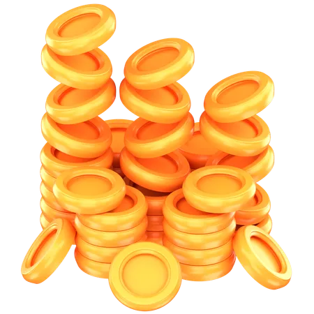 Gold Coins Stack  3D Icon