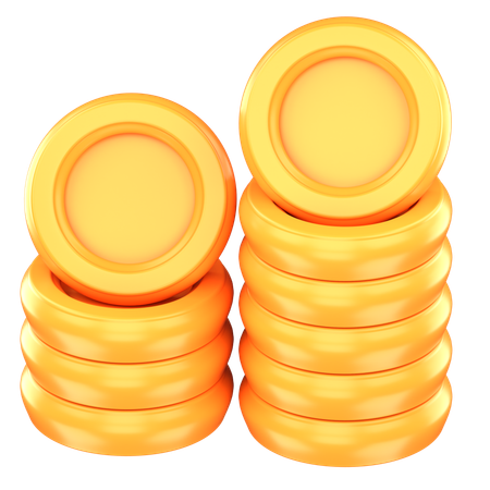 Gold Coins Stack  3D Icon